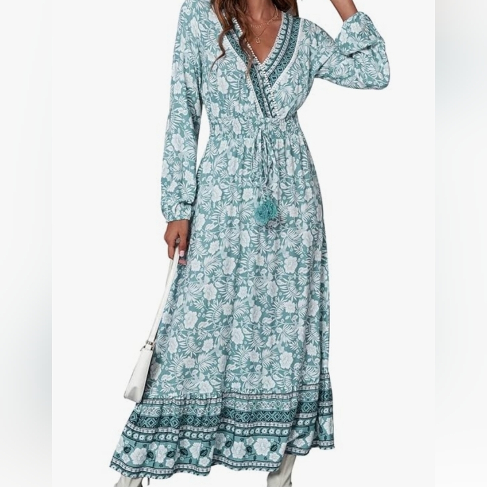 Floral Blue Dress
